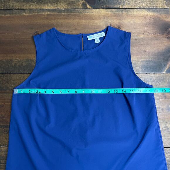 Coolibar Blue St Tropez Swing Tank Top Aire Travel Women's Small UPF 50+ - Picture 7 of 7